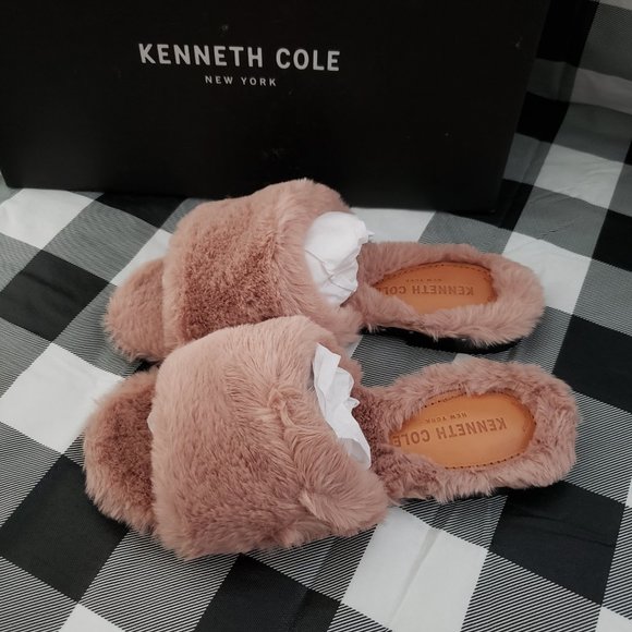 Kenneth Cole Women's Peggy Fuzzy Slippers - Picture 2 of 10